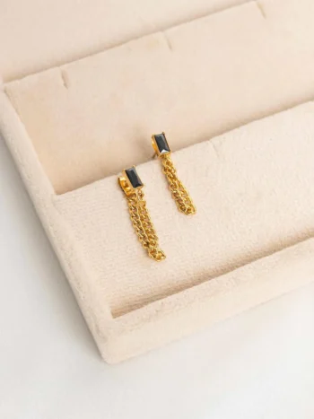 Black Chain Earrings
